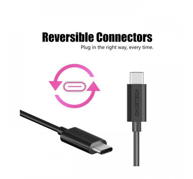 Дата кабеля USB 2.0 AM to USB-C 1.0m Choetech (AC0002)