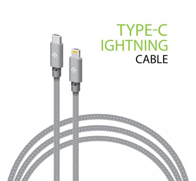 Дата кабель USB-C to Lightning 1.0m CBGNYTL1 30W Grey Intaleo (1283126559587)