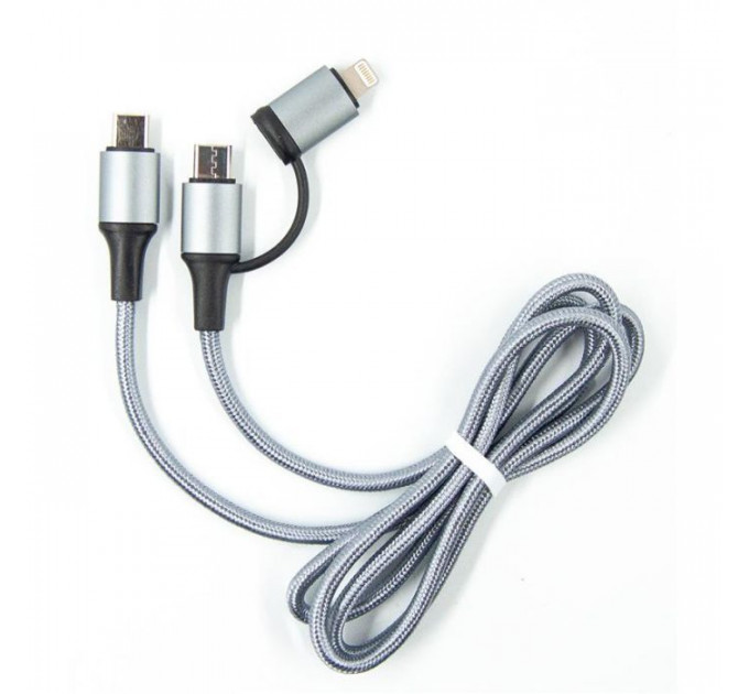 Дата кабель USB-C to USB-C\/Lightning 1.0m gray Dengos (NTK-TC-TCL-GREY) Дата кабель USB-C to USB-C\/Lightning 1.0m gray Dengos (NTK-TC-TCL-GREY)