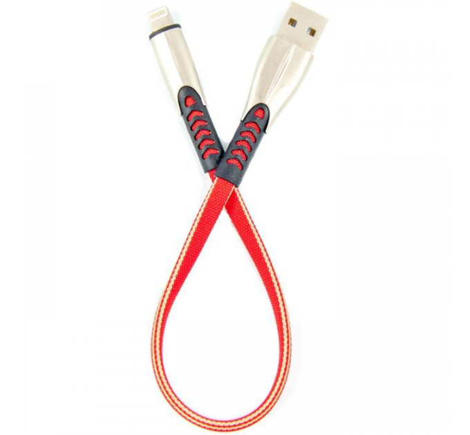 Дата кабель USB 2.0 AM to Lightning 0.25m red Dengos (PLS-L-SHRT-PLSK-RED)
