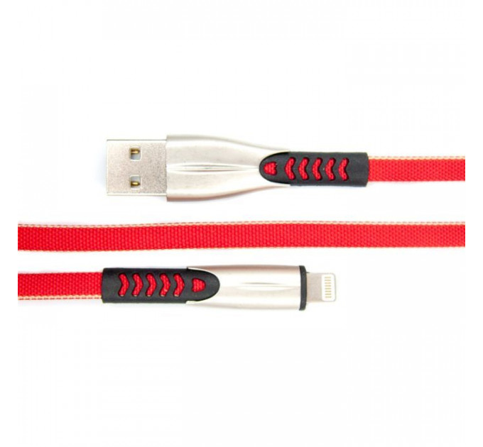 Дата кабель USB 2.0 AM to Lightning 0.25m red Dengos (PLS-L-SHRT-PLSK-RED)