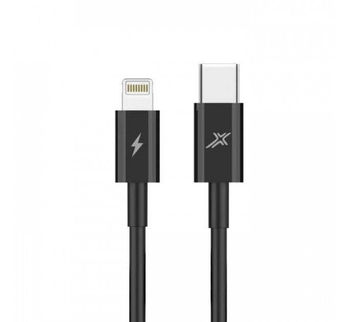 Дата кабель USB-C to Lightning 1.0m 20W CL-07B Black Grand-X (CL-07B)