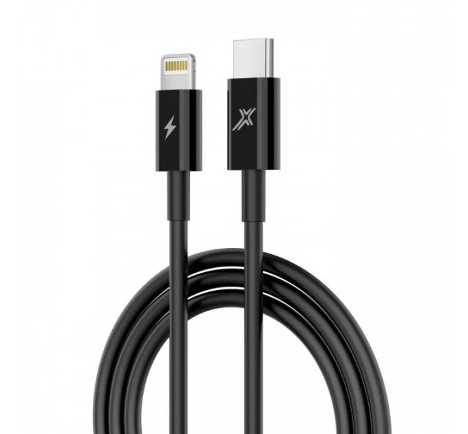 Дата кабель USB-C to Lightning 1.0m 20W CL-07B Black Grand-X (CL-07B)