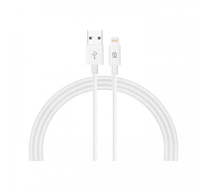 Дата кабель USB 2.0 AM to Lightning 1.2m AMD818L white Armorstandart (ARM64302)
