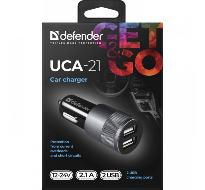 Зарядний пристрій Defender 2xUSB 12W (2xUSB-A) 2.1A UCA-21 (83821)