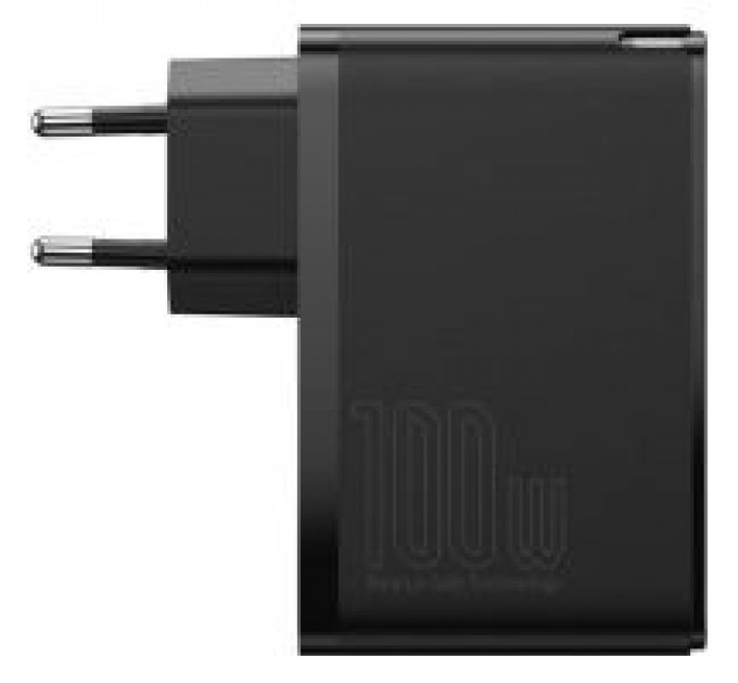 Зарядний пристрій Baseus 2xUSB 100W GaN (2xUSB-C+2xUSB-A) black (CCGAN2P-L01)
