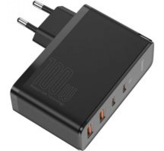 Зарядний пристрій Baseus 2xUSB 100W GaN (2xUSB-C+2xUSB-A) black (CCGAN2P-L01)
