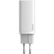 Зарядний пристрій Baseus 2xUSB 65W GaN (USB-C+USB-A) white (CCGAN2L-B02)