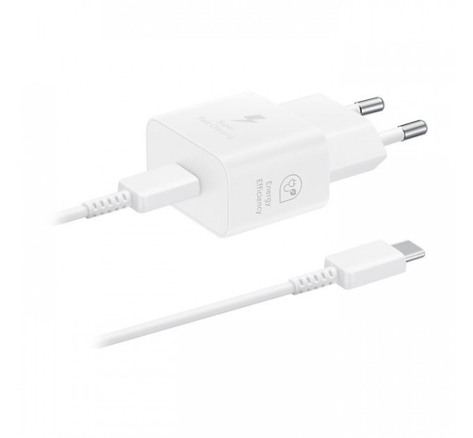 Зарядное устройство для Samsung 25W Power Adapter (W C to C Cable) White (EP-T2510XWEGEU)