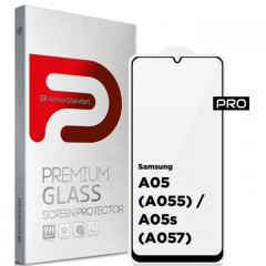 Скло захисне Armorstandart Pro Samsung A05 (A055) \/ A05s (A057) Black (ARM71789)