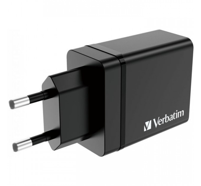 Зарядний пристрій Verbatim USB 30W PD3.0 4-ports black (49700)