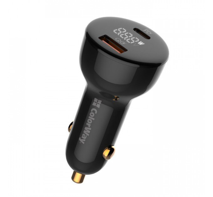 Зарядний пристрій ColorWay Power Delivery PPS USB (USB-A + USB-C) (100W) Black (CW-CHA044PD-BK)