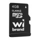 Карта пам/'яті Wibrand 4GB mictoSD class 4 (WICDC4\/4GB)