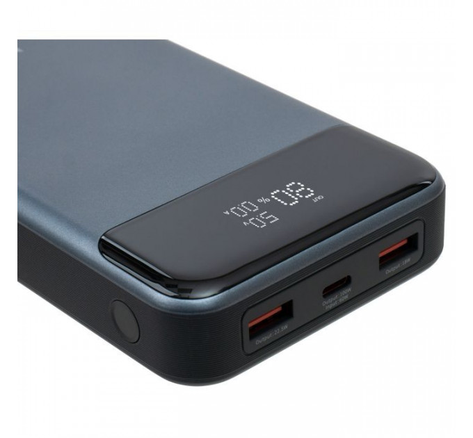 Батарея універсальна Vinga 30000 mAh 100W Display VA Grey (Li-Ion) (VPBB30100)