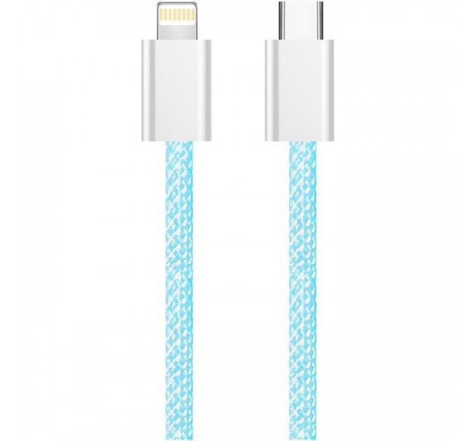 Дата кабель USB-C to Lightning 1.0m 27W blue ColorWay (CW-CBPDCL061-BL)
