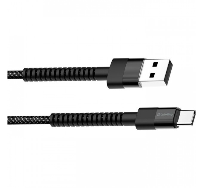 Дата кабель USB 2.0 AM to USB-C 1.0m 2.4А black ColorWay (CW-CBUC063-BK)