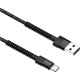 Дата кабель USB 2.0 AM to USB-C 1.0m 2.4А black ColorWay (CW-CBUC063-BK)