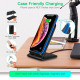 Зарядний пристрій Choetech 15W Fast Wireless Charging Stand 2coils black (T555-F-BK)
