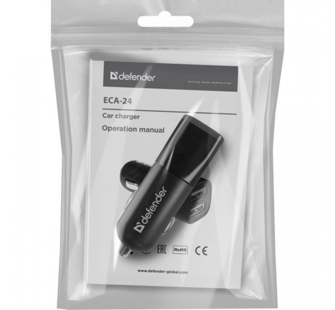Зарядное устройство для Defender 2xUSB 12W 2.1A ECA-24 (83824)
