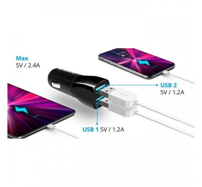 Зарядное устройство для Defender 2xUSB 12W 2.1A ECA-24 (83824)