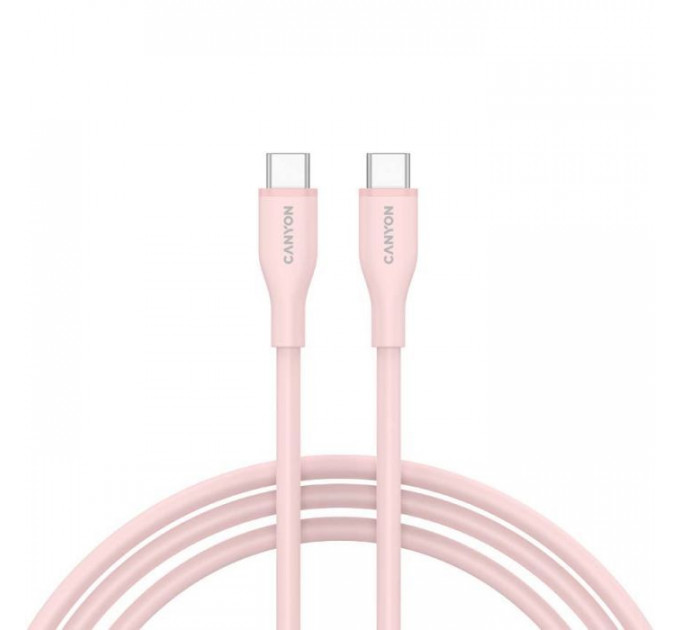 Дата кабель USB-C to USB-C 1.0m CC60SC10 60W Silicon Pink Sand Canyon (CNS-CC60SC10PS)