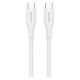 Дата кабель USB-C to USB-C 1.0m CC60SC10 60W Silicon White Canyon (CNS-CC60SC10W)