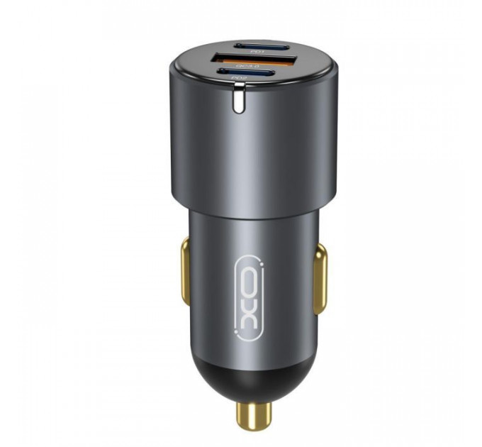 Зарядний пристрій XO CC45 1 USB QC 3.0 + 2 Type-C PD (60W) Black (XO-CC45-BK)