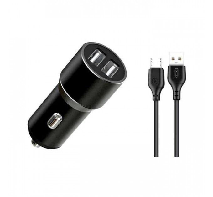 Зарядное устройство для XO TZ09 2.4A\/2 USB + cable microUSB Black (XO-TZ09M-BK) Зарядное устройство для XO TZ09 2.4A\/2 USB + cable microUSB Black (XO-TZ09M-BK)