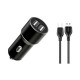 Зарядний пристрій XO TZ09 2.4A\/2 USB + cable microUSB Black (XO-TZ09M-BK)