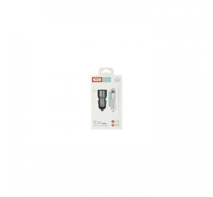 Зарядное устройство для XO TZ09 2.4A\/2 USB + cable microUSB Grey (XO-TZ09M-GR)