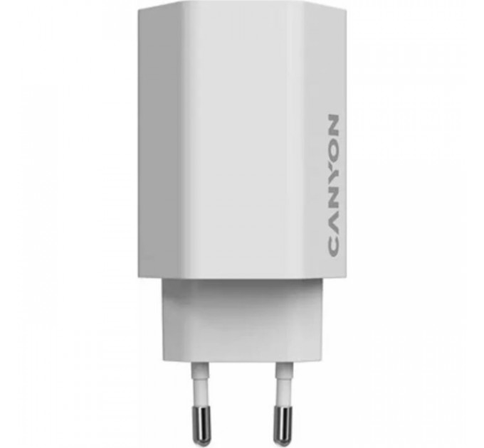 Зарядное устройство для Canyon HEXAGON 65 GaN 65W 2xPD 1xQC EU White (CND-CHAHEX65W)