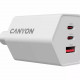 Зарядное устройство для Canyon HEXAGON 65 GaN 65W 2xPD 1xQC EU White (CND-CHAHEX65W)