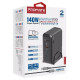 Зарядное устройство Promate 3xUSB-C+USB-A (ganport-140w.black)