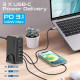 Зарядное устройство Promate 3xUSB-C+USB-A (ganport-140w.black)