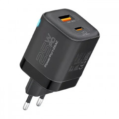 Зарядний пристрій Promate USB-C + USB-A (powerport-25ac.black)