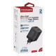 Зарядний пристрій Promate USB-C + USB-A (powerport-25ac.black)