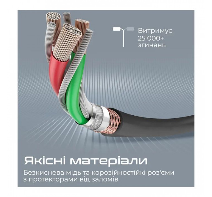 Дата кабель USB-C to Lightning 1.2m Promate (powerline-ci120.black)
