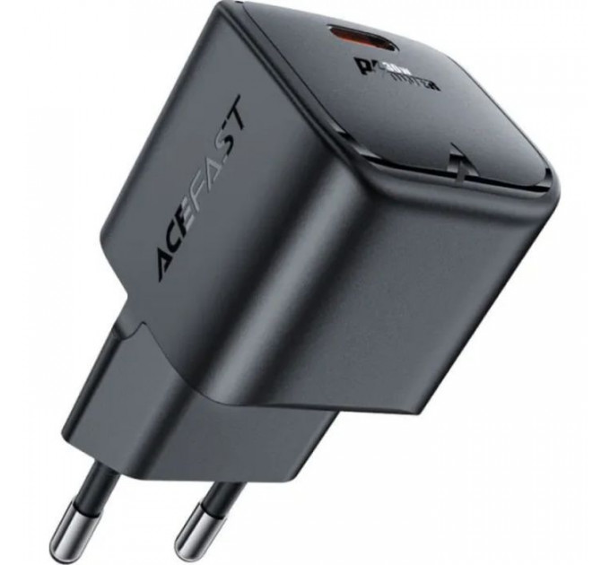 Зарядний пристрій Acefast USB-C 30W Gan A77 mini Fast Charger Black (6974316282662)