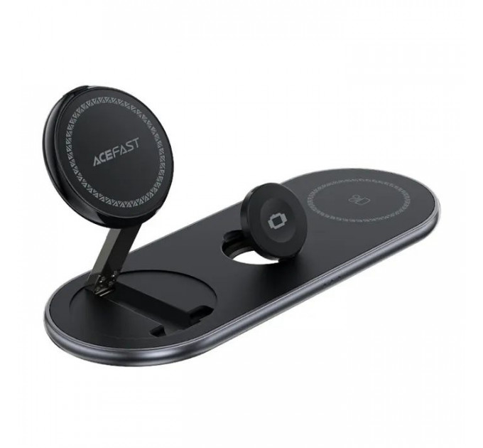 Зарядний пристрій Acefast Wireless QI 3in1 15W E19 Qi2 (6974316283096)