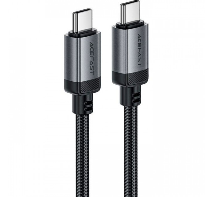 Дата кабеля USB-C to USB-C 1.2m 3A алюминиевый Alloy C20-03 Black Acefast (6974316283775)