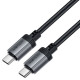 Дата кабеля USB-C to USB-C 1.2m 3A алюминиевый Alloy C20-03 Black Acefast (6974316283775)
