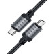 Дата кабеля USB-C to USB-C 1.2m 3A алюминиевый Alloy C20-03 Black Acefast (6974316283775)