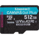 Карта пам/'яті Kingston 512GB microSDXC сlass 10 UHS-I U3 V30 A2 Canvas Go Plus G4 (SDCG4\/512GBSP)