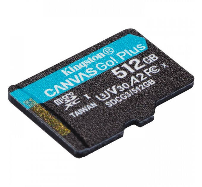 Карта пам/'яті Kingston 512GB microSDXC сlass 10 UHS-I U3 V30 A2 Canvas Go Plus G4 (SDCG4\/512GBSP)