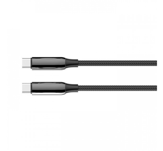 Дата кабеля USB-C to USB-C 1.0m (PVC+Aluminum Alloy) (PD Fast Charging 240W) 5А black ColorWay (CW-CBPDCC069-BK)