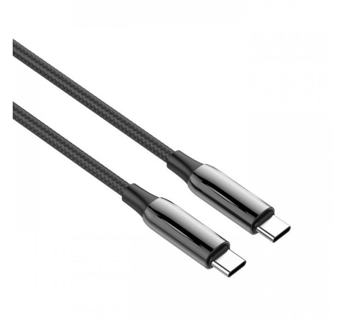 Дата кабеля USB-C to USB-C 1.0m (PVC+Aluminum Alloy) (PD Fast Charging 240W) 5А black ColorWay (CW-CBPDCC069-BK)