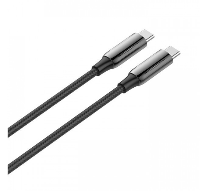 Дата кабеля USB-C to USB-C 1.0m (PVC+Aluminum Alloy) (PD Fast Charging 240W) 5А black ColorWay (CW-CBPDCC069-BK)