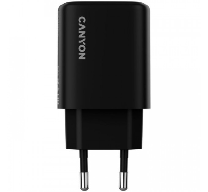 Зарядное устройство для Canyon OnCharge 200 20W 1xPD 1xQC EU Black (CNE-CHA200-31)