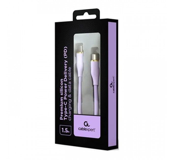 Дата кабель USB-C to USB-C 1.5m 3A Cablexpert (CC-USB2S-CMCM-1.5M-P)