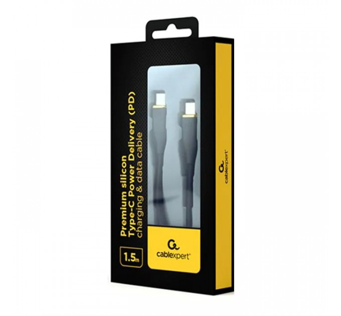 Дата кабель USB-C to USB-C 1.5m 3A Cablexpert (CC-USB2S-CMCM-1.5M-BK)